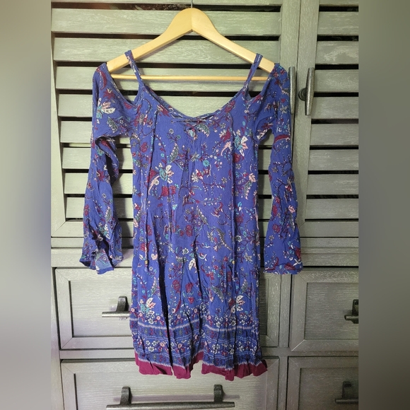 Xhilaration Boho Cold Shoulder Dress - Picture 1 of 3